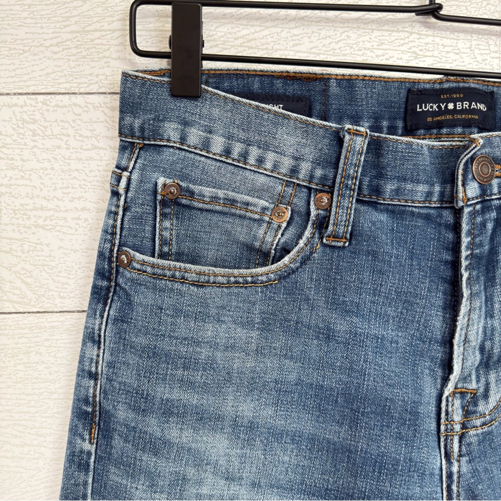 Lucky Brand 221 Straight Leg Jeans Medium Wash Distressed Denim 30x28 Vintage - Picture 5 of 16